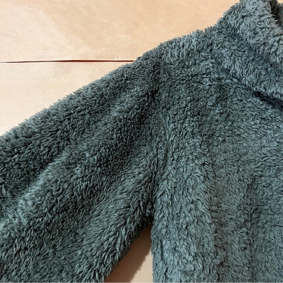 Lululemon Warm Restore Sherpa Pullover Oversized High Neck Army Green Size XS/S - Picture 6 of 16